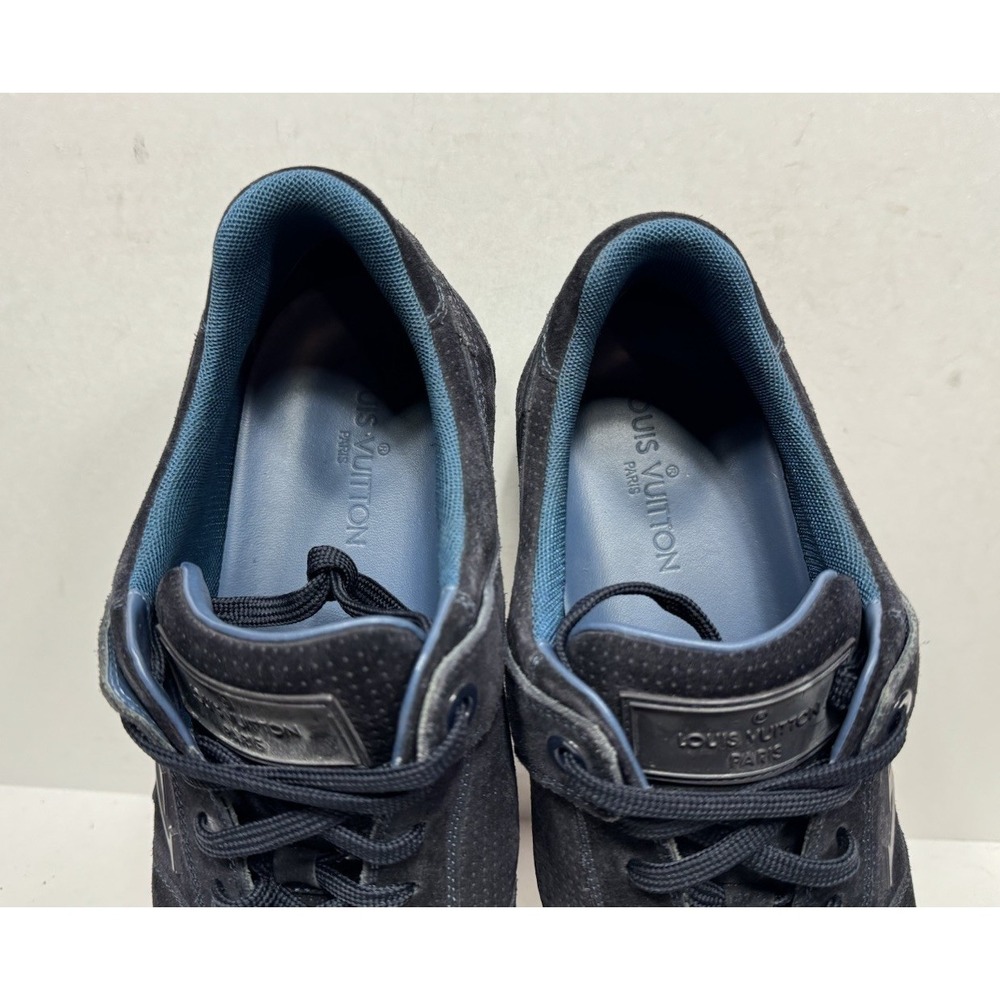 Louis Vuitton Navy Blue Suede Low Top Lace Up Men's Size 10 US / 9 UK Sneakers - Picture 9 of 9